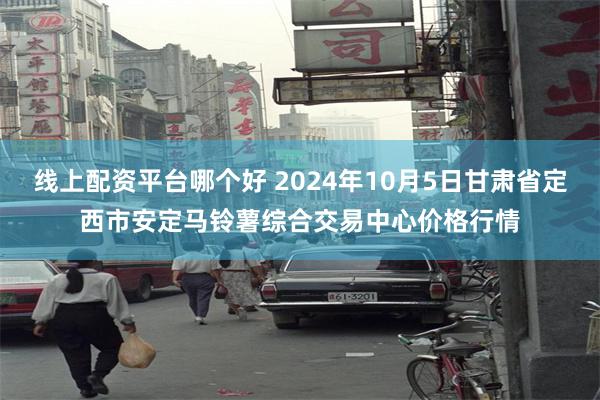 线上配资平台哪个好 2024年10月5日甘肃省定西市安定马铃