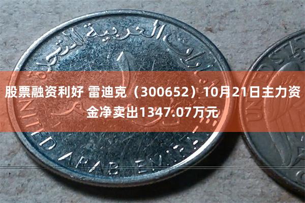 股票融资利好 雷迪克（300652）10月21日主力资金净卖