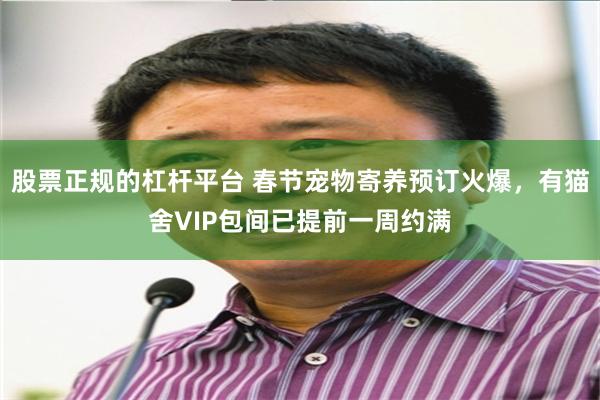 股票正规的杠杆平台 春节宠物寄养预订火爆，有猫舍VIP包间已